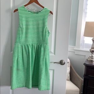 Jcrew green dress with pockets